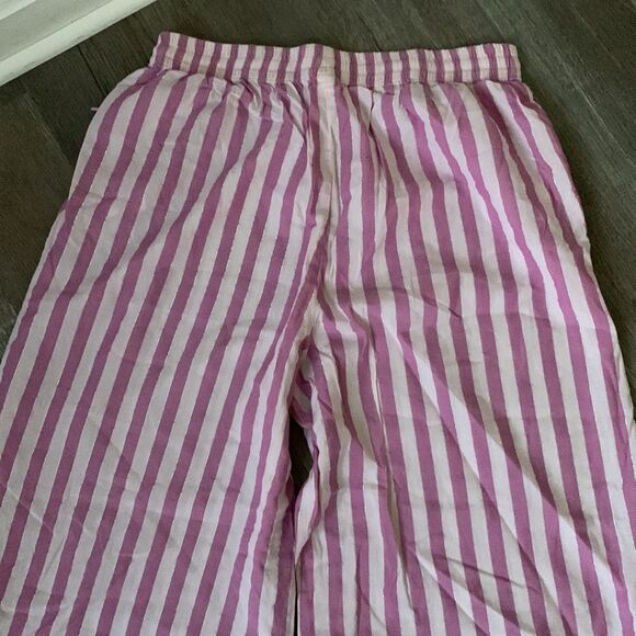 Victorias Secret Striped Sparkly Wide Leg Pajama Pants Pink Purple Size Small - Picture 8 of 10
